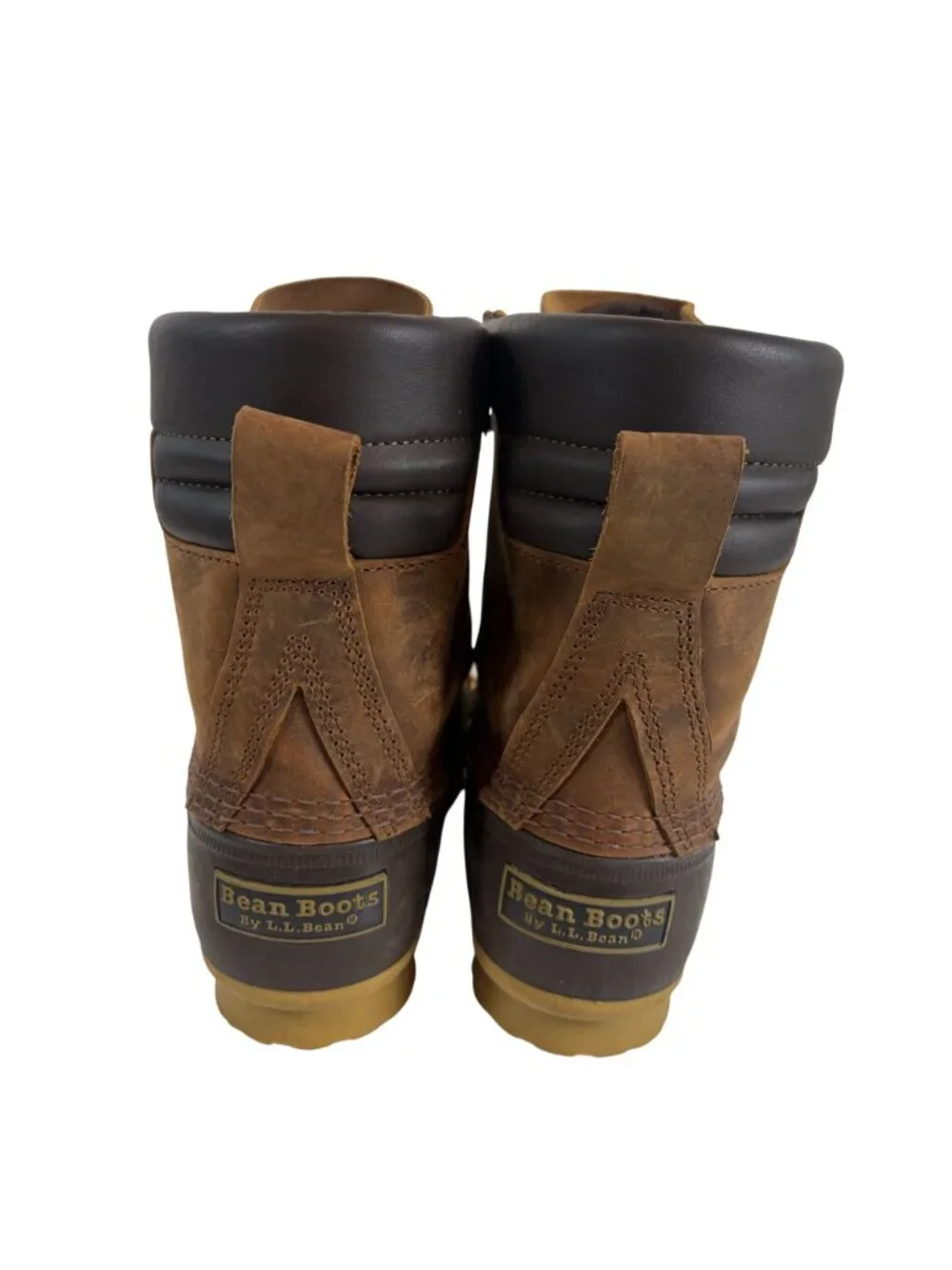 LL Bean Duck Boots Mens Size 8 M Leather Gore Tex Waterproof 8 Inch Insulated
